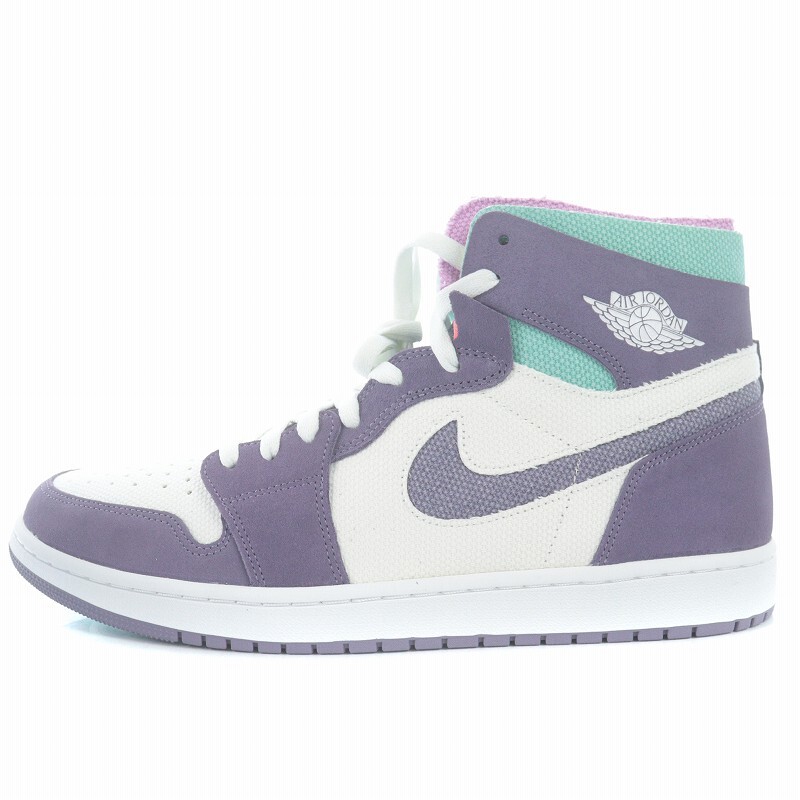 未使用品 NIKE Air Jordan 1 High Zoom Air Comfort Tropical Twist スニーカー シューズ ハイカット 32cm 紫 白 緑 CT0978-150 /SI20_画像1