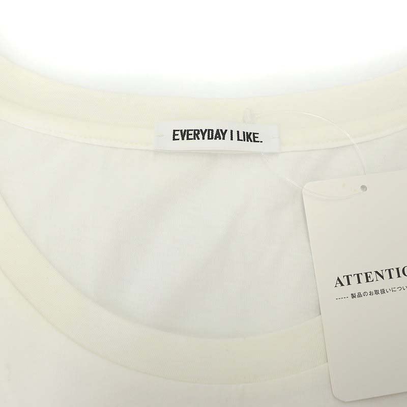 ドゥーズィエムクラス エブリデイアイライク EVERYDAY I LIKE ROUND NECK Tシャツ カットソー 半袖 ラウンドネック F 白 レディース_画像3