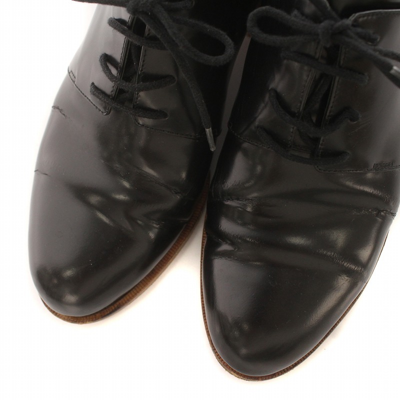 3.1 Philip обод 3.1 phillip lim Loafer кожа обувь каблук гонки выше 37 23.5cm чёрный черный /IR #GY30 женский 