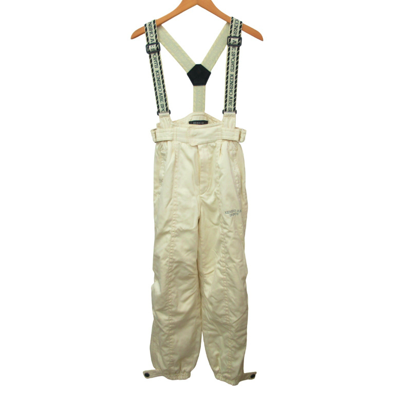 KENSHO ABE skiwear with cotton overall pants M white white #GY31 0330 men's lady's 
