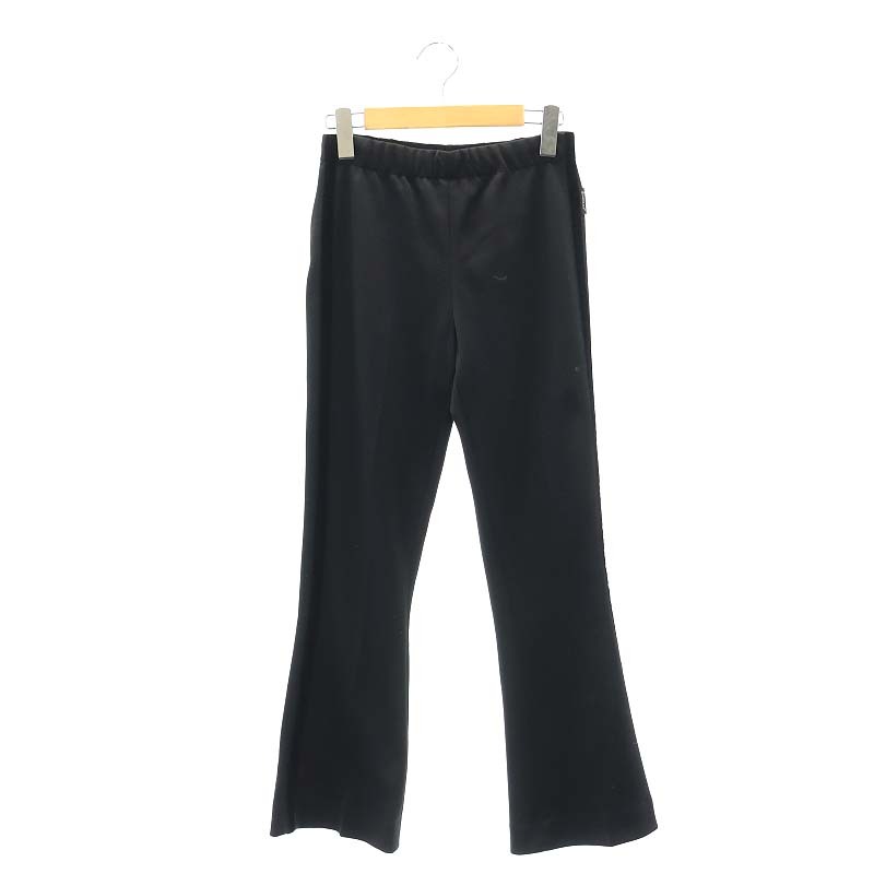 未使用品 モンクレール MONCLER PANTALONE パンタロン サイドライン フレアパンツ ストレッチ 40 黒 ブラック /ES ■OS レディース_画像1