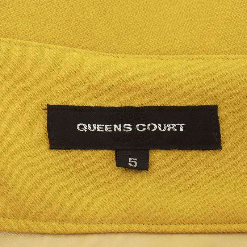  Queens Court QUEENS COURT LAP skirt flair skirt mi leak long 5 3L yellow yellow /AN27 lady's 