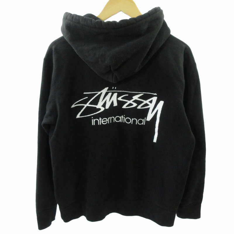  Stussy STUSSY Logo принт Parker f-ti- футболка длинный рукав чёрный черный M размер 0404 мужской 