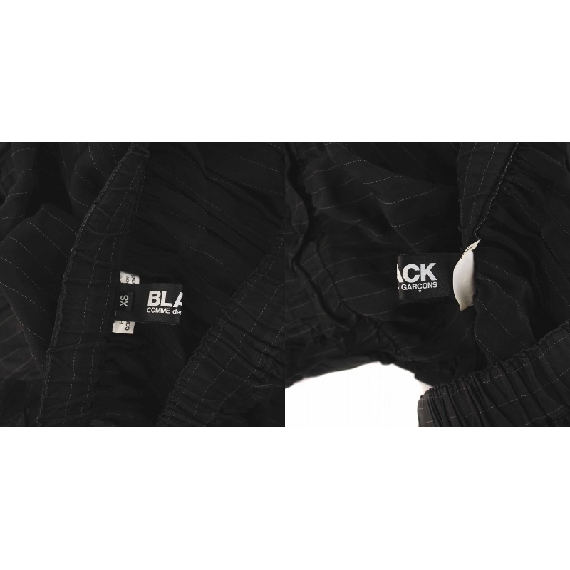 コムデギャルソンブラック COMME des GARCONS BLACK AD2018 ボリュームスカート ロング ストライプ XS 黒 ブラック 1C-S009 /YM レディースの画像8