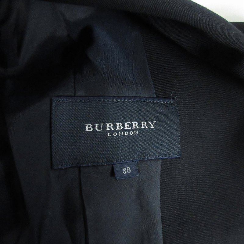 バーバリー ロンドン BURBERRY LONDON テーラードジャケット 紺ブレザー 1B ネイビー 38 Mサイズ 0403 ■GY31 レディース_画像5