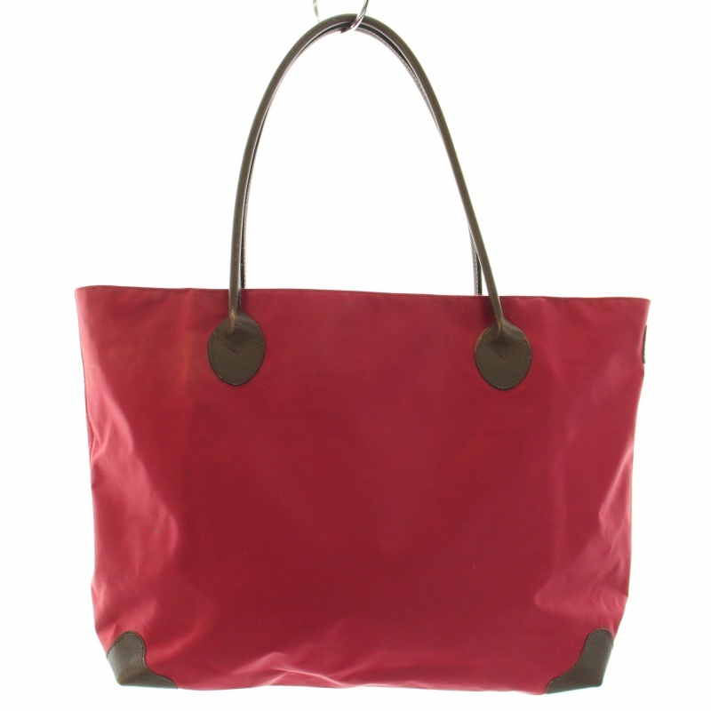  Herve Chapelier Herve Chapelier tote bag handbag square switch nylon . tag red red /BB lady's 