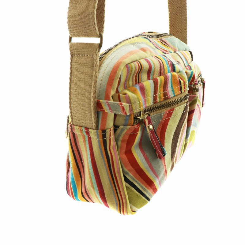  Paul Smith PAUL SMITH shoulder bag Mini canvas canvas total pattern multicolor #GY11 /MQ lady's 