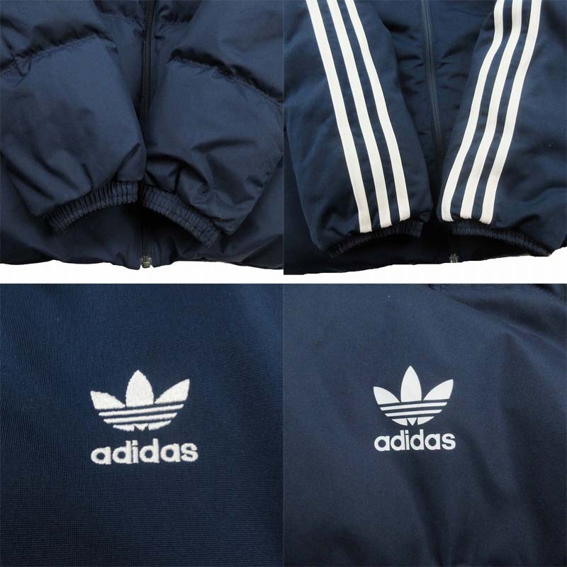 18SS アディダスオリジナルス adidas originals STT HOODED DOWN JACKET リバーシブル フーデッド ダウン ジャケット フーディー ロゴ 刺繍