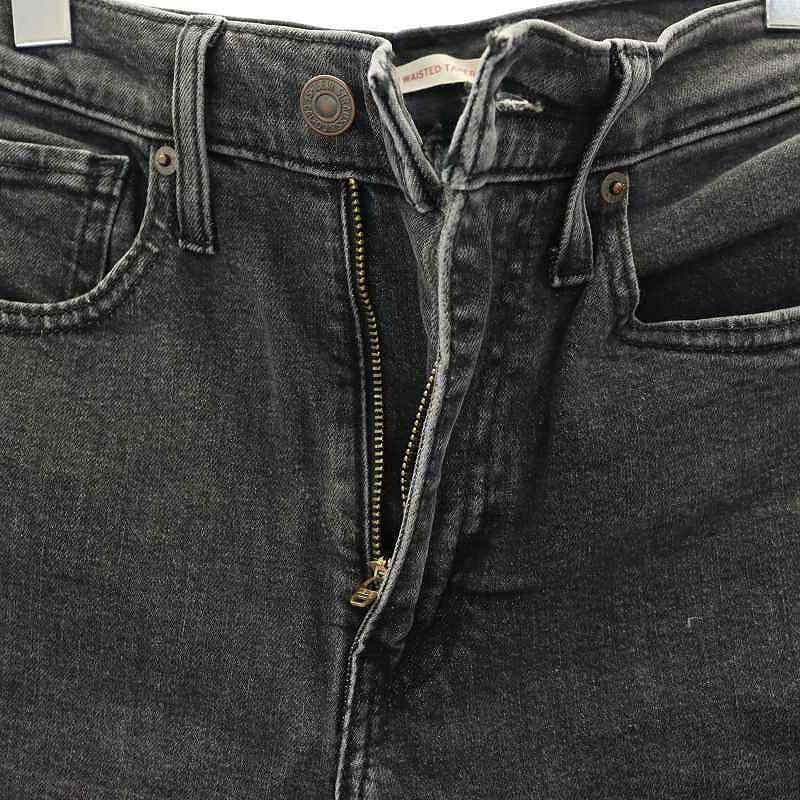 リーバイス Levi's HIGH WAISTED TAPER ハイウエストテーパードデニムパンツ ジーンズ W24L27 S グレー /SY ■OS レディース_画像4