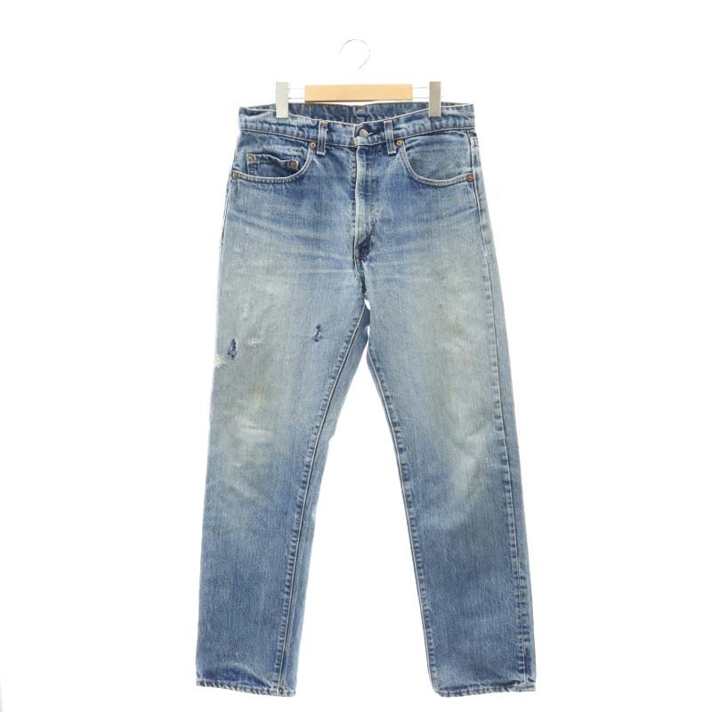 リーバイス Levi's ダメージ加工デニムパンツ ジーンズ W33 青 ブルー /DF ■OS ■SH レディース_画像1