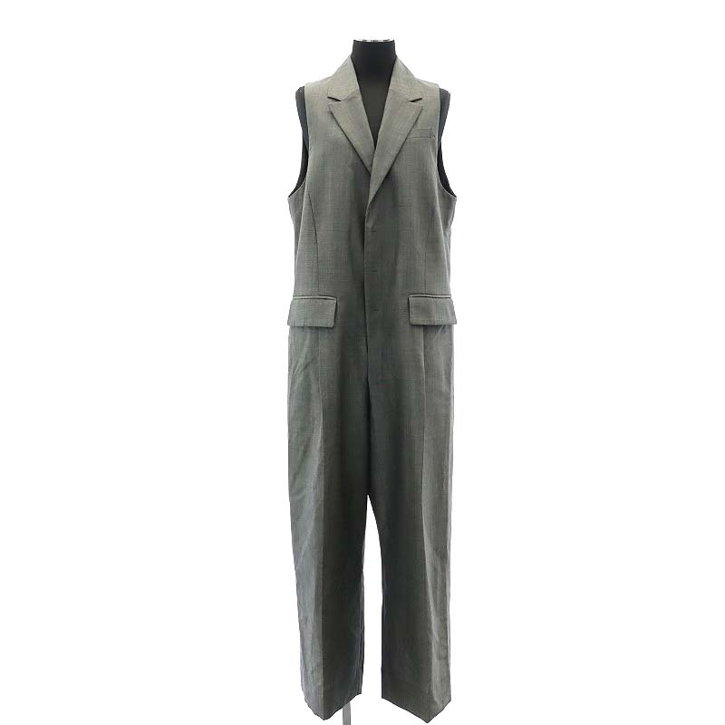  unused goods te Paris eDEPAREILLE 23AW tuxedo combination nezon all-in-one no sleeve 38 gray /HK #OS lady's 