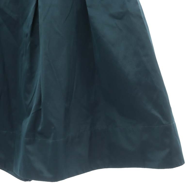ストロベリーフィールズ STRAWBERRY-FIELDS ツイルタック膝丈スカート フレア 1 S 緑 グリーン /AT ■OS ■SH レディース_画像5