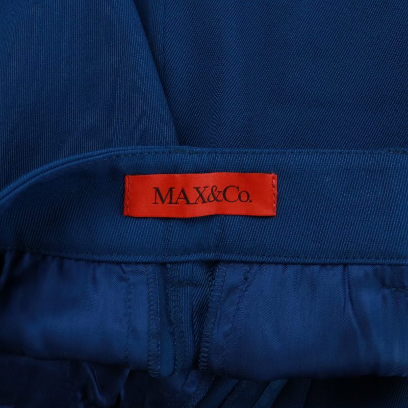 マックス&コー MAX&CO. ストレートパンツ スラックス センタープレス 36 S 青 ブルー 71341120 /XK レディース_画像9