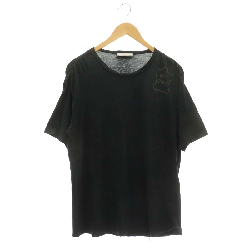 ミハラヤスヒロ MIHARA YASUHIRO Tシャツ カットソー 半袖 プリント コットン混 黒 ブラック /NR メンズ