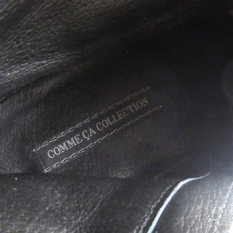 コムサコレクション COMME CA COLLECTION ショートブーツ ハラコ サイドジップ 黒 ブラック 26 靴 メンズ_画像6