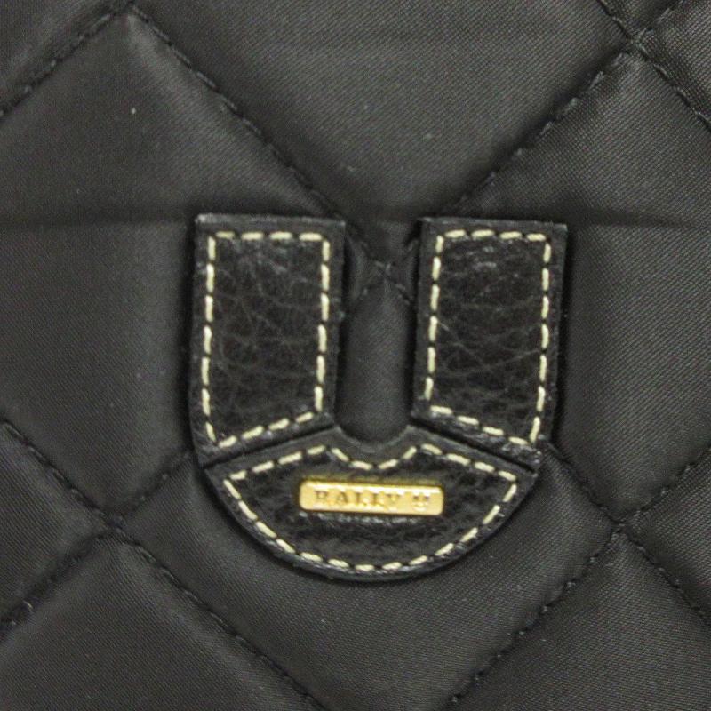  Bally BALLY U ручная сумочка Logo цепь стеганое полотно чёрный черный сумка женский 