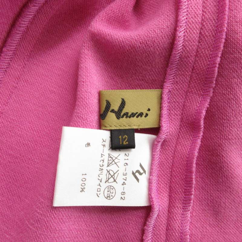 ユキコハナイ YUKIKO HANAI シャツジャケット 長袖 薄手 216-374-82 ウール ピンク 12 L位 レディース_画像6