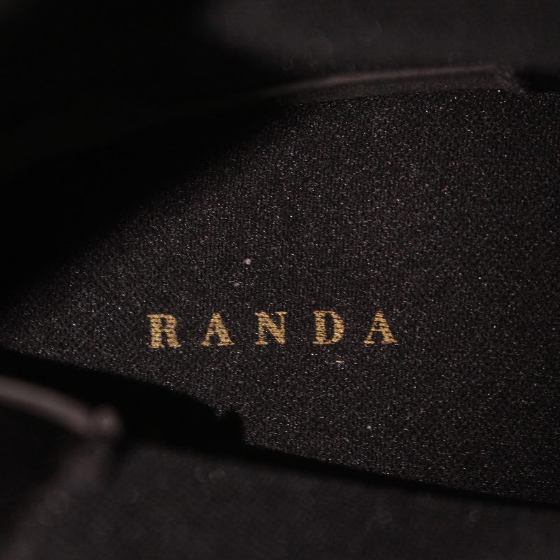 ランダ RANDA サイドゴアブーツ ショート レザー M 23.5cm 黒 ブラック /SI16 レディース_画像6
