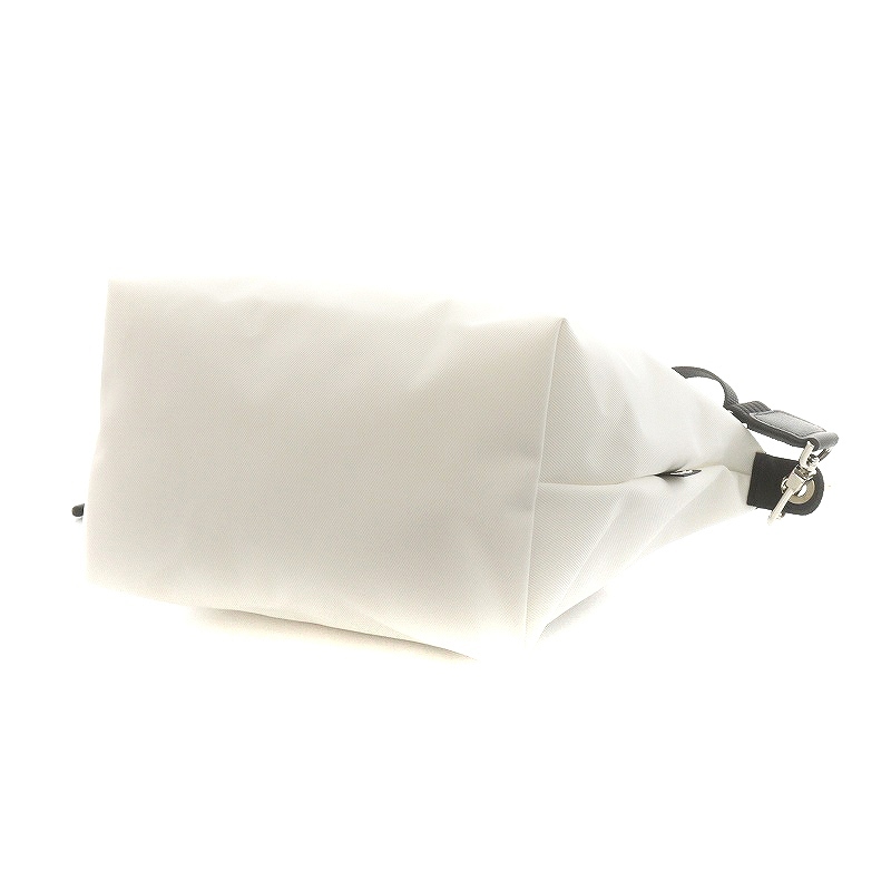  Long Champ LONGCHAMPp rear -ju Energie S top steering wheel bag shoulder bag 2way nylon white 