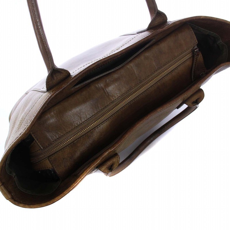 土屋鞄製造所 土屋鞄 ビークル ラージストック トートバッグ ハンドバッグ レザー 茶 ブラウン /KH メンズ_画像6