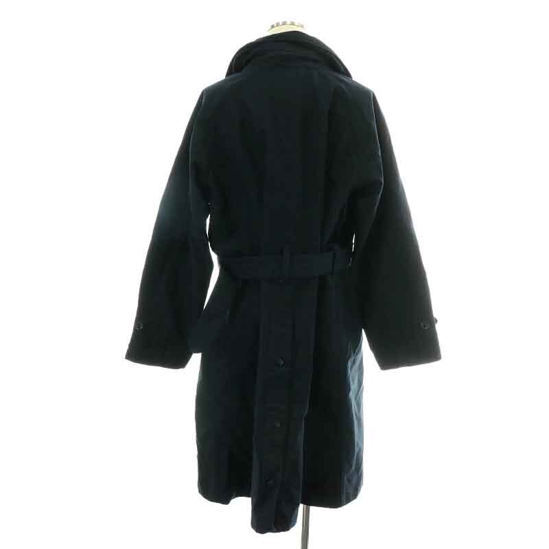  engineered garments Engineered Garments cotton double black skirt COTTON DOUBLE CLOTH COAT long single belt S navy blue 