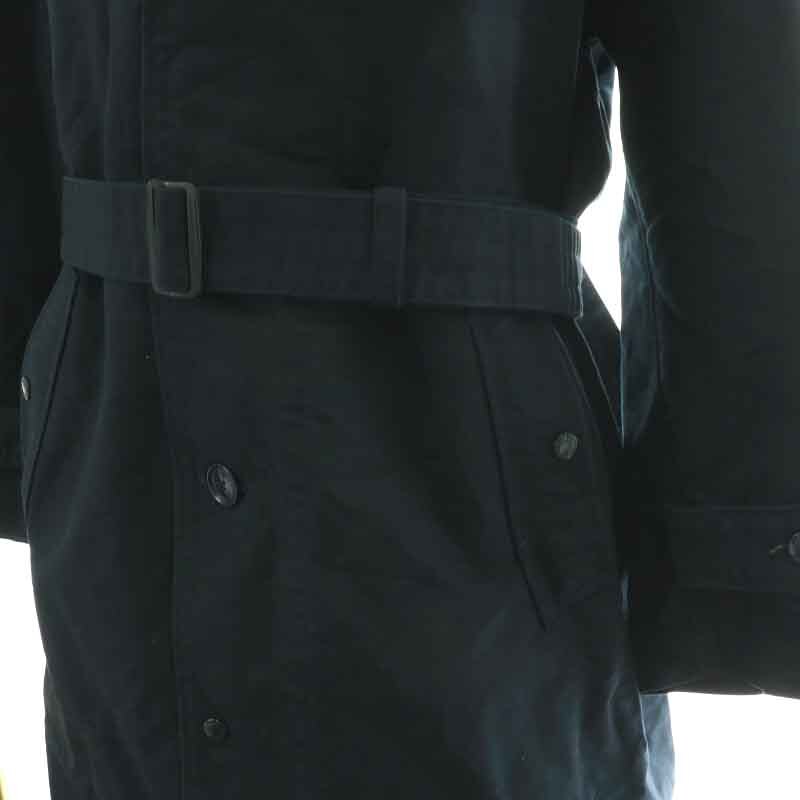 engineered garments Engineered Garments cotton double black skirt COTTON DOUBLE CLOTH COAT long single belt S navy blue 