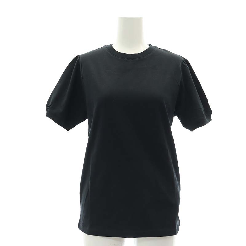 未使用品 ビームスボーイ BEAMS BOY パフスリーブ クルー ショートスリーブ Tシャツ カットソー 半袖 F 黒 ブラックの画像1