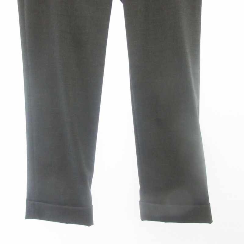  Prada PRADA близко год прекрасный товар слаксы брюки кромка двойной темно-серый 40 примерно M-L женский 