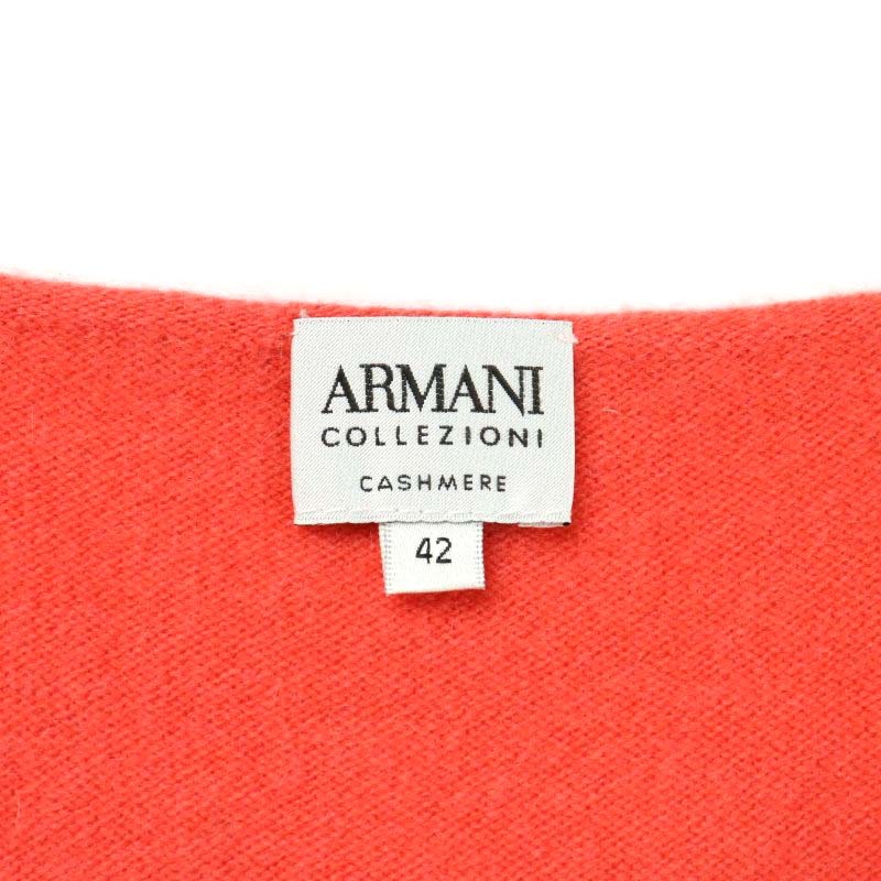 アルマーニ コレツィオーニ ARMANI COLLEZIONI カーディガン ニット カシミヤ 長袖 大きいサイズ 42 XL 赤 レッド_画像4