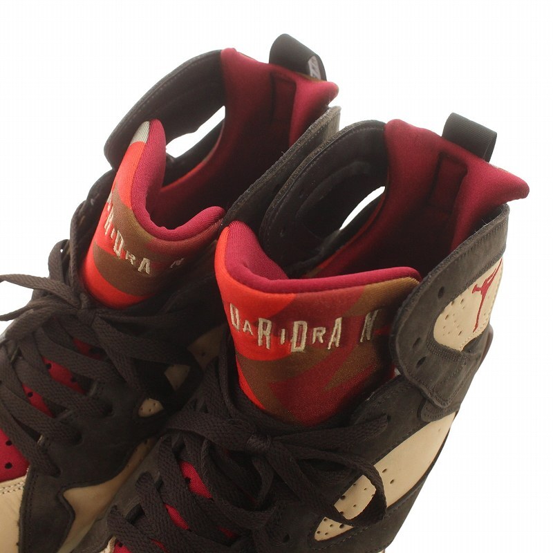 NIKE × Patta Air Jordan 7 OG Brown エアジョーダン7 OG ブラウン レトロ スニーカー スエード US10 28cm ベージュ AT3375-200_画像4