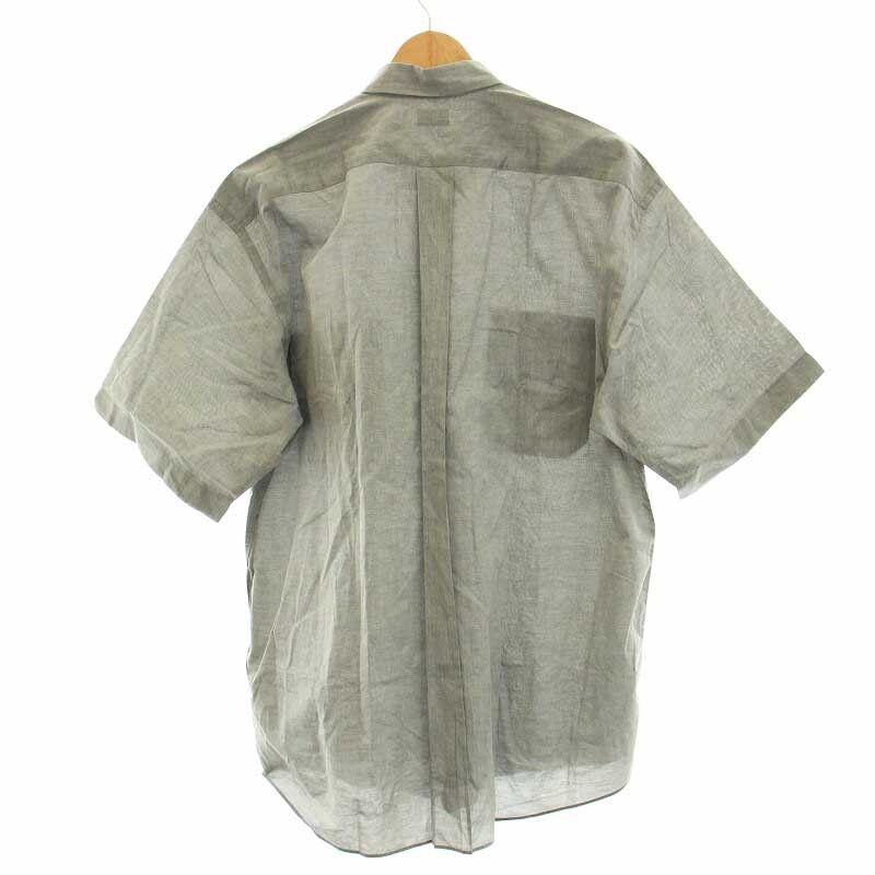 ケンゾー KENZO PARIS ボタンダウンシャツ カジュアルシャツ 半袖 ヴィンテージ 2 M グレー /KQ メンズ_画像2