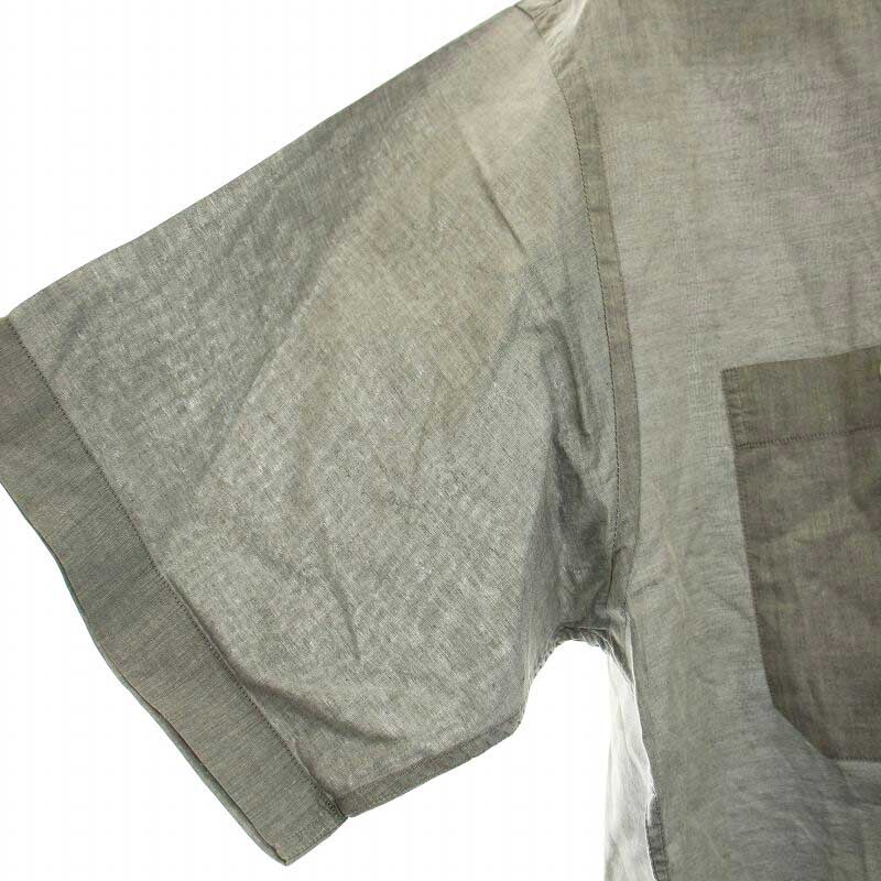 ケンゾー KENZO PARIS ボタンダウンシャツ カジュアルシャツ 半袖 ヴィンテージ 2 M グレー /KQ メンズ_画像5