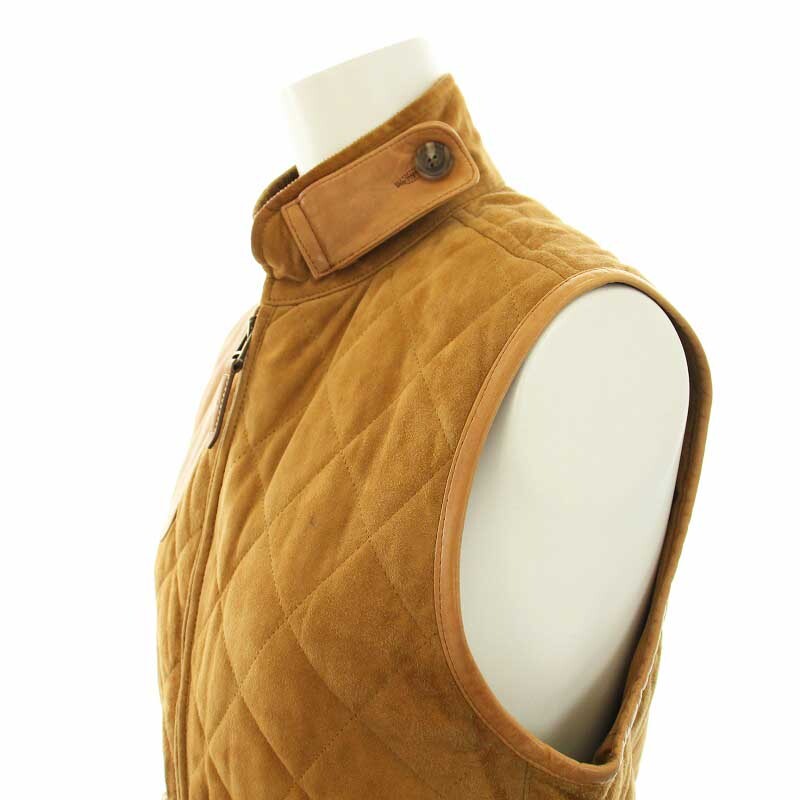  Ralph Lauren RALPH LAUREN the best gilet suede quilting 7 S Camel /KQ lady's 