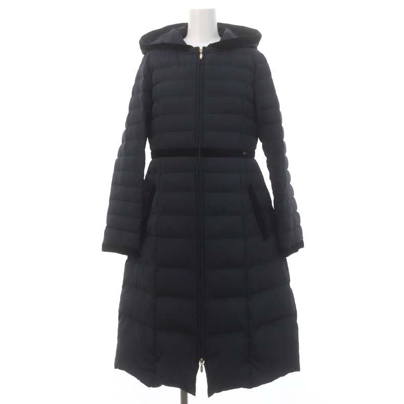  Tocca TOCCA 22AW HOLIDAY long down coat outer hood Zip up 0 navy blue navy /DF #OS lady's 