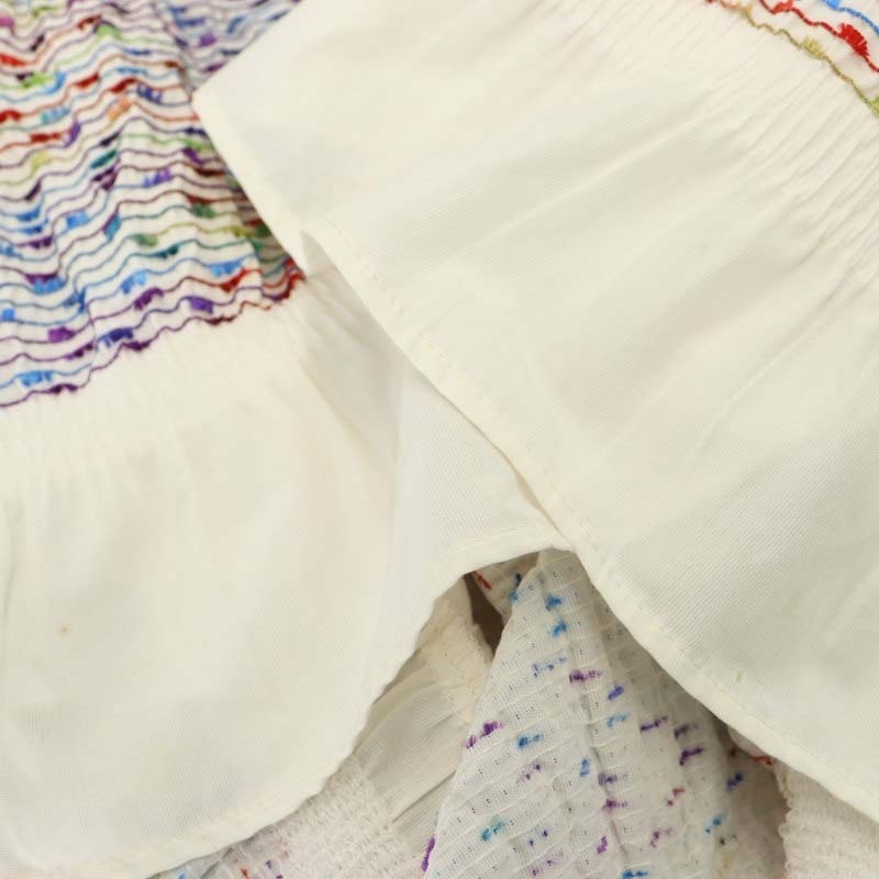 ザラウーマン ZARA WOMAN ティアードスカート フレア マキシ ロング 刺繍 S 白 ホワイト /AT ■OS レディースの画像8
