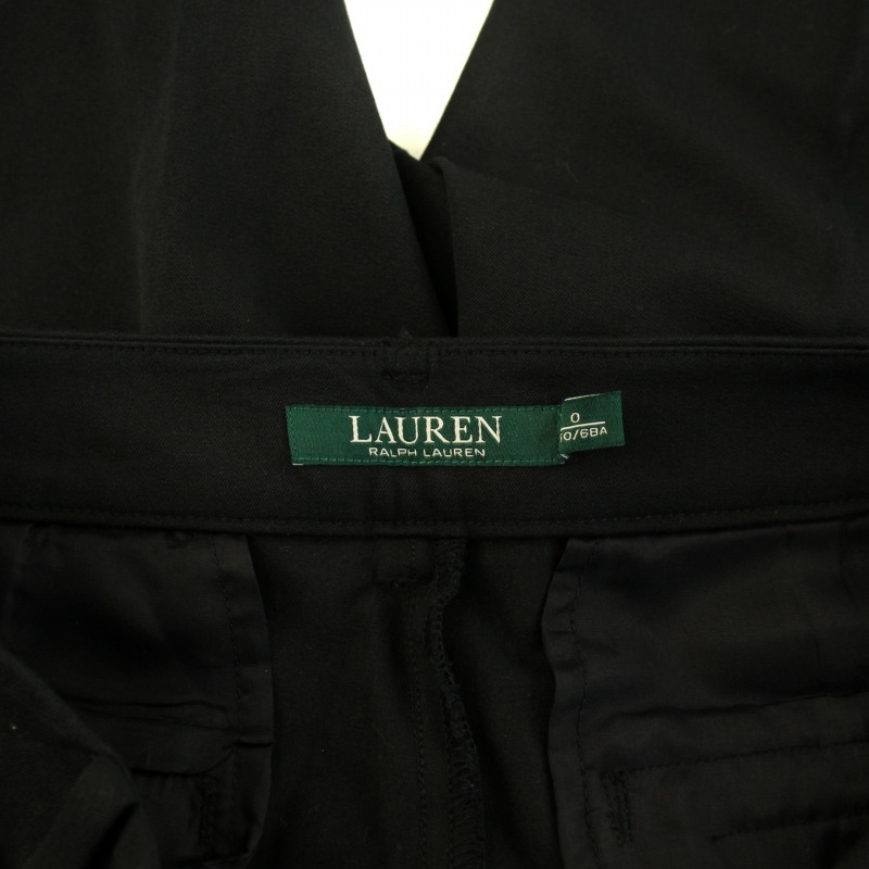  low Len Ralph Lauren LAUREN RALPH LAUREN слаксы брюки стрейч Zip fly Logo 0 XS чёрный черный /BB женский 