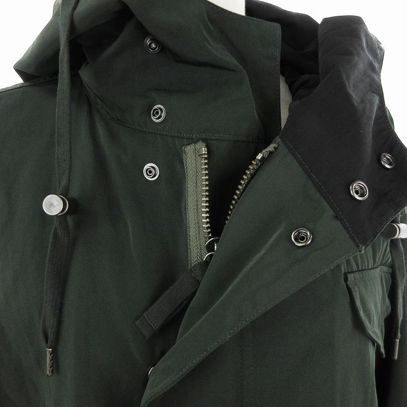  Moussy moussy BI COLOR SPRING coat 010DSF30-0170 Mod's Coat spring coat military Zip up green F #002 lady's 