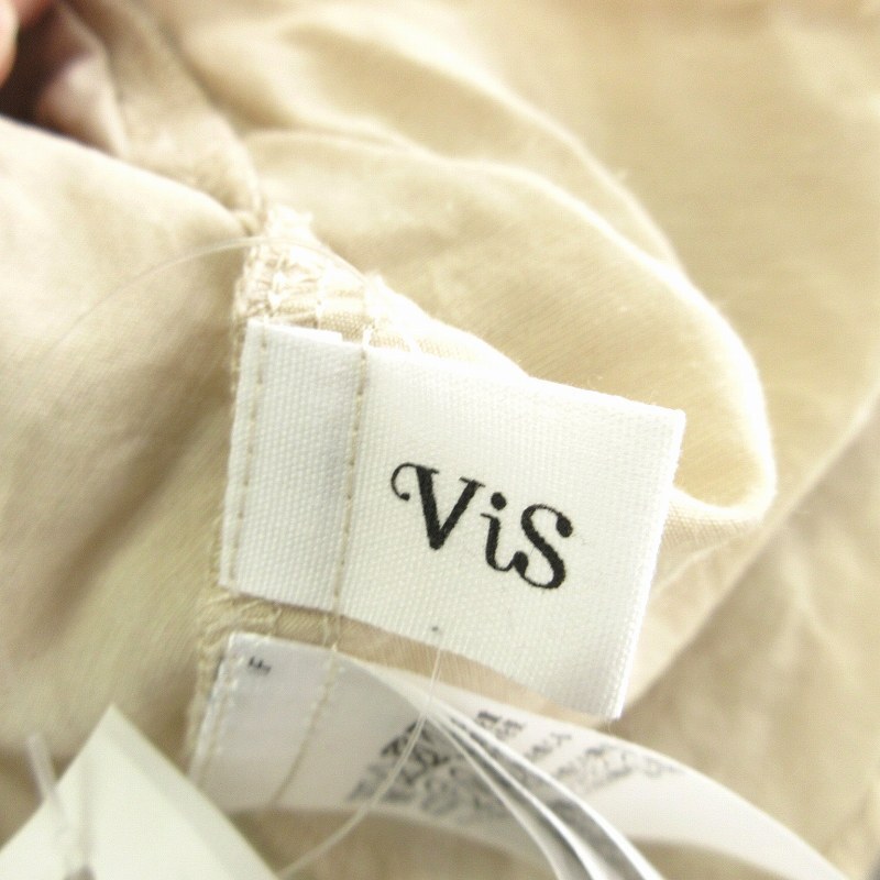 ビス ViS 22SS フレアスリーブ ブラウス シャツ 前開き ワッシャー加工 ベージュ系 F ■002 レディース_画像5