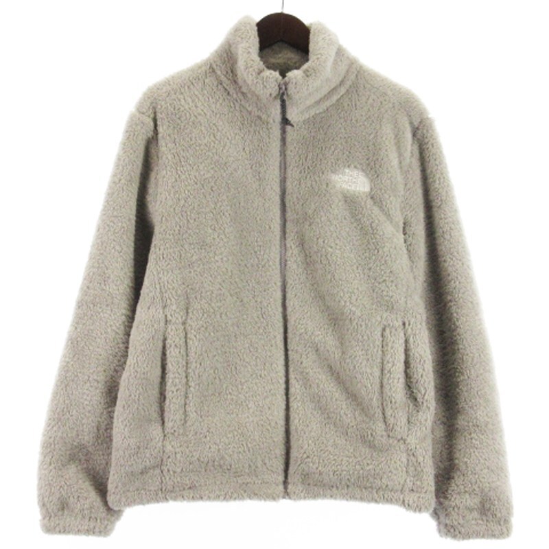 ザノースフェイス THE NORTH FACE COMFY ALPHA FLEECE ZIP UP ボアフリース ジャケット グレー M ■ECS メンズ レディース_画像1