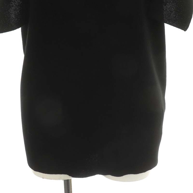  Kei Be efKBF Urban Research 22SS flair рукав дизайн вязаный cut and sewn короткий рукав One чёрный черный /NR #OS женский 