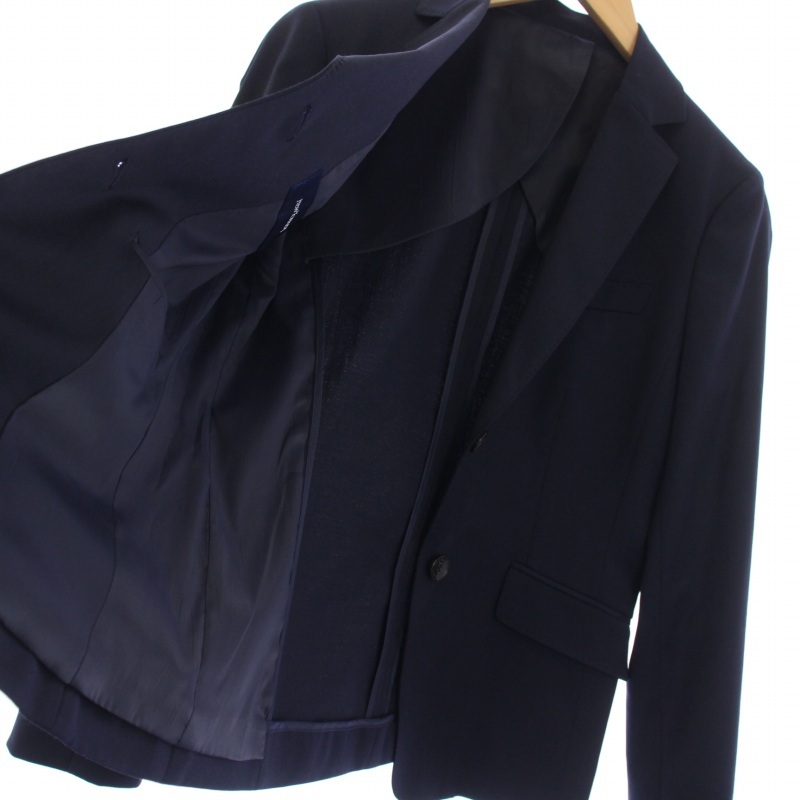 ニューヨーカー NEWYORKER スーツ セットアップ 上下 テーラードジャケット 背抜き シングル スラックスパンツ XL 紺 レディース_画像8