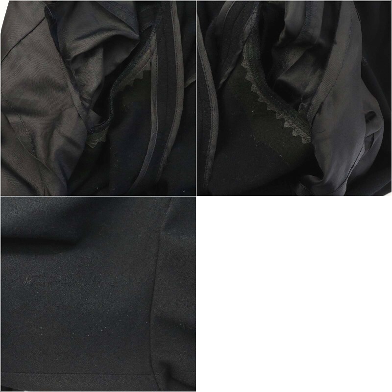 アイシービー iCB パンツスーツ セットアップ 上下 テーラードジャケット 1B 背抜き ワイドパンツ 大きいサイズ 42 44 黒 レディースの画像9