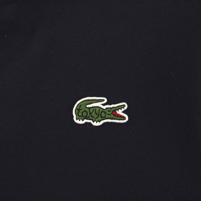 ラコステ LACOSTE La TOKYO Capsule Tシャツ カットソー 東京ロゴ 半袖 S 紺 ネイビー /YM メンズ_画像3