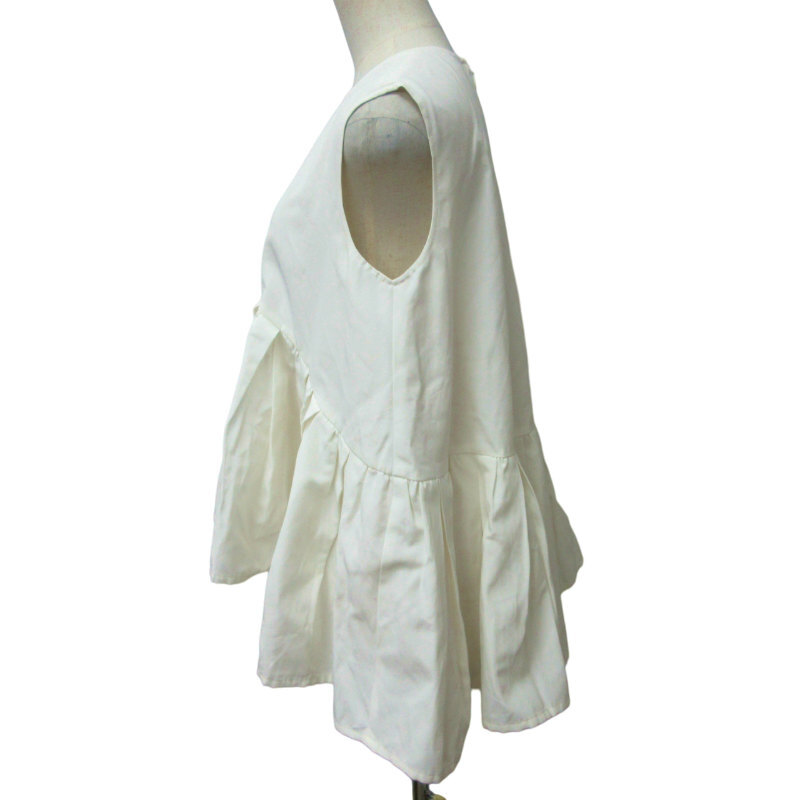 BOW.A bow e- Margaret tunic no sleeve flair F white white #GY31 0404 lady's 