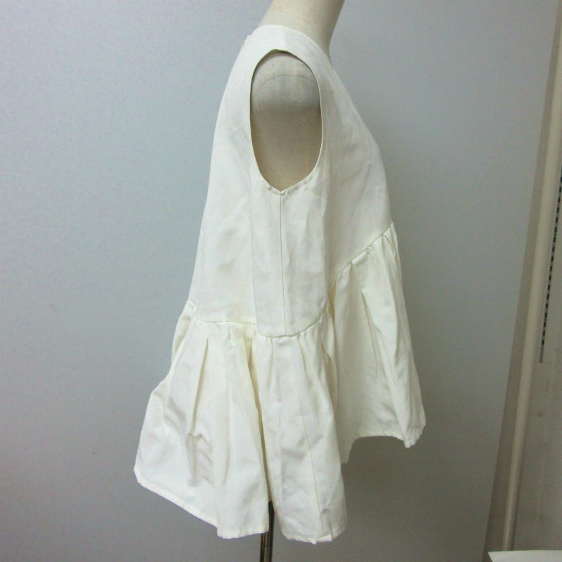 BOW.A bow e- Margaret tunic no sleeve flair F white white #GY31 0404 lady's 