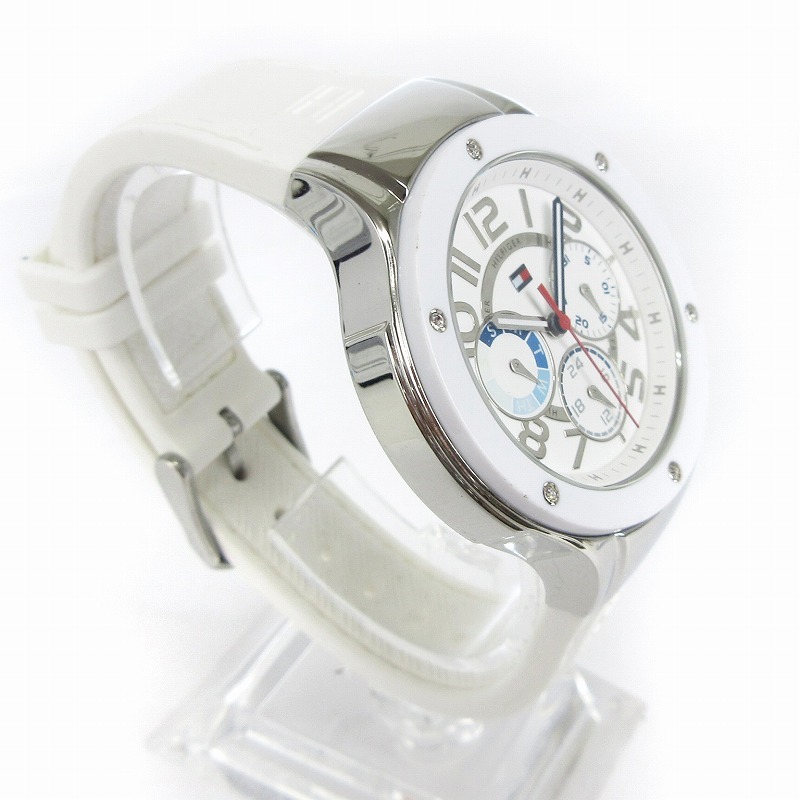 トミーヒルフィガー TOMMY HILFIGER 腕時計 アナログ クオーツ ラウンド型 ラバー 1781310 白 ホワイト ウォッチ ■SM1 レディースの画像2