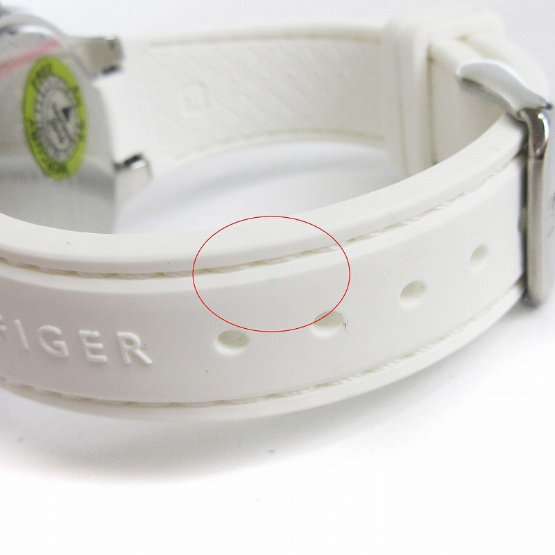 トミーヒルフィガー TOMMY HILFIGER 腕時計 アナログ クオーツ ラウンド型 ラバー 1781310 白 ホワイト ウォッチ ■SM1 レディースの画像7