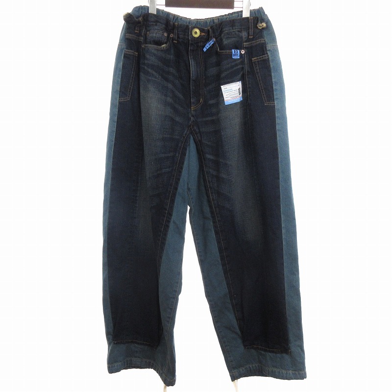  Mihara Yasuhiro 23AWembe dead Denim trousers EMBEDED DENIM TROUSERS jeans long wide A11PT021 blue 48 M rank 