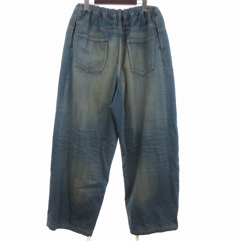  Mihara Yasuhiro 23AWembe dead Denim trousers EMBEDED DENIM TROUSERS jeans long wide A11PT021 blue 48 M rank 