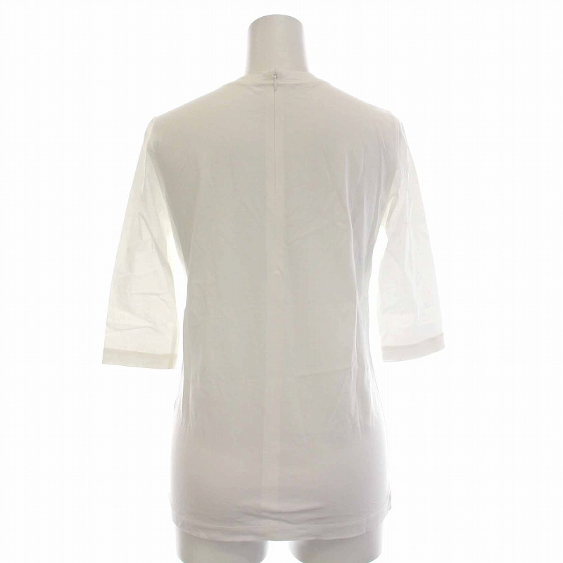  seat -kyo-SHE Tokyo Sabrina capri pants dress T-shirt cut and sewn back Zip cotton . minute sleeve 0 XS white white S-CS-01